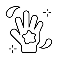 Hand Icon With Thin Line Style