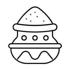 Holi Color Icon With Thin Line Style