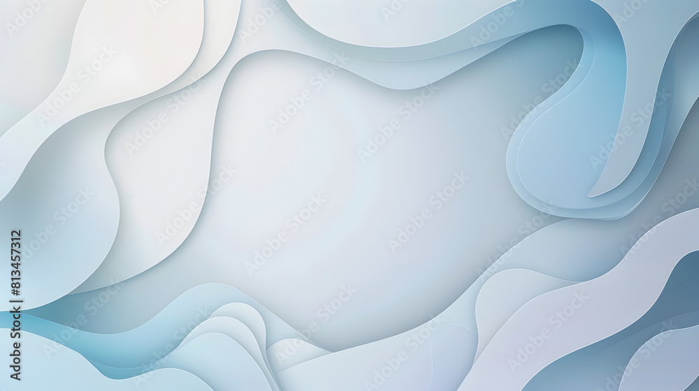 Fototapete Serene Geometric Abstract Background in Pastel Hues with Fluid Gradients and Minimal Design Elements