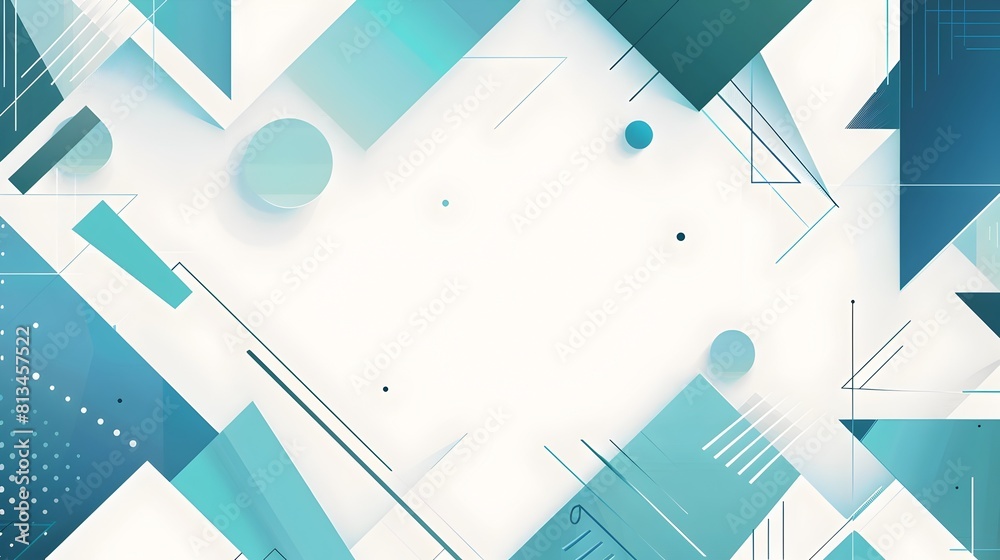 Leinwandbilder elegant geometric abstract background with ample negative space and rule of thirds composition in bl