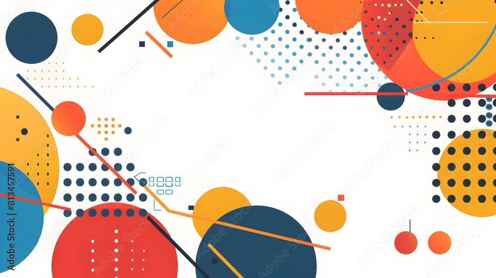 Leinwandbilder vibrant abstract geometric template with ample copyspace for minimalist designs and graphics