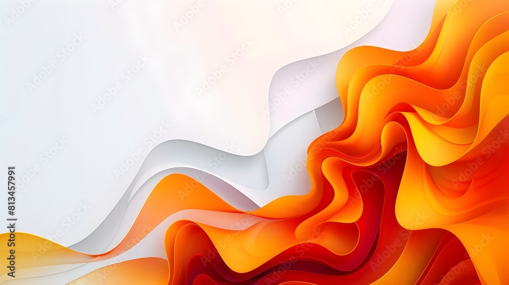 Fototapete vibrant organic curves in abstract geometric composition with centered placement and ample negative 
