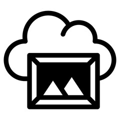 gallery, cloud, Cloud Service, networking, information technology Icon