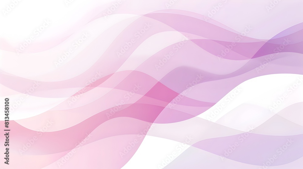 Poster soft and flowing geometric abstraction in pastel pink and lavender tones with emphasis on negative s