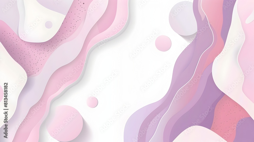 Leinwandbilder soft and flowing pastel geometric abstract composition with emphasis on negative space and centered 