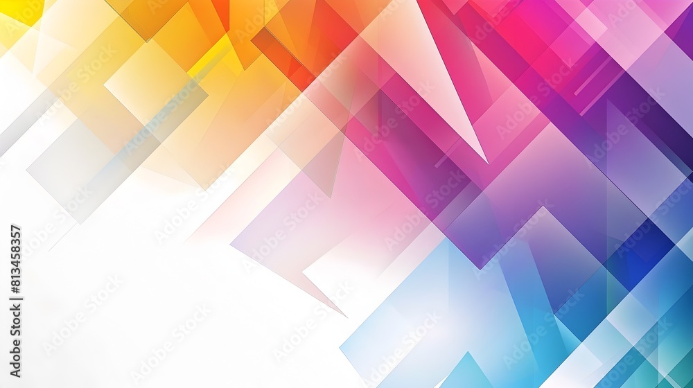Poster colorful geometric abstract gradient composition with layered polygon shapes and vivid jewel toned p