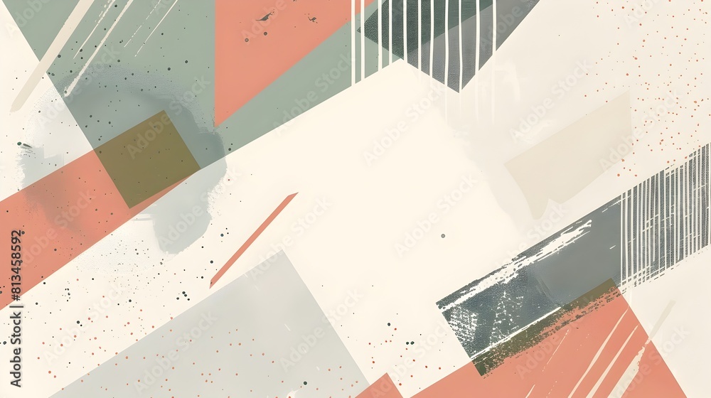 Leinwandbilder Minimalist Geometric Abstract Background with Clear Copy Space for Branding or Digital Presentation