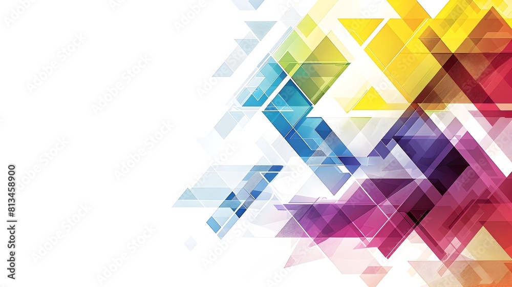 Aufkleber vibrant geometric kaleidoscopic abstract background with copyspace for design templates and digital 
