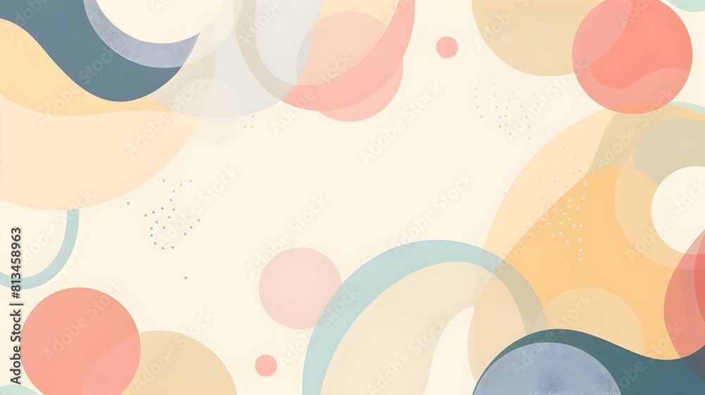 Aufkleber Captivating Geometric Abstract Background with Muted Color Scheme and Minimalist Template