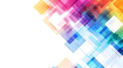 Sleek Geometric Kaleidoscopic Abstract Background in Vibrant Jewel Toned Hues with Generous Copyspace for Versatile Design Use