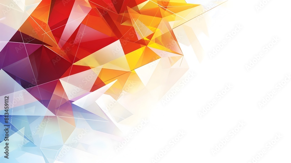 Aufkleber Vibrant and Dynamic Abstract Geometric Background with Interlocking Shapes Contemporary Avant Garde Design for Copyspace and Minimalist Aesthetic