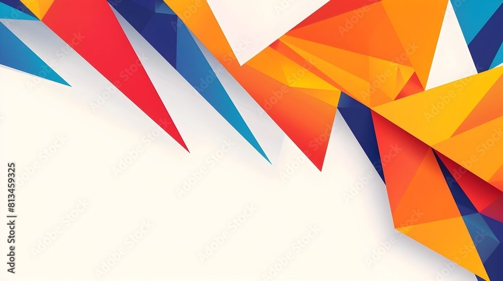 Aufkleber Mesmerizing Geometric Abstract Background with Vibrant Color Palette and Striking Composition