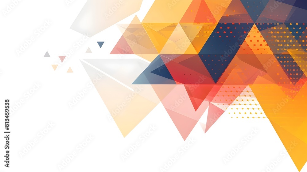 Leinwandbilder mesmerizing abstract geometric background with vibrant overlapping shapes in contemporary flat desig