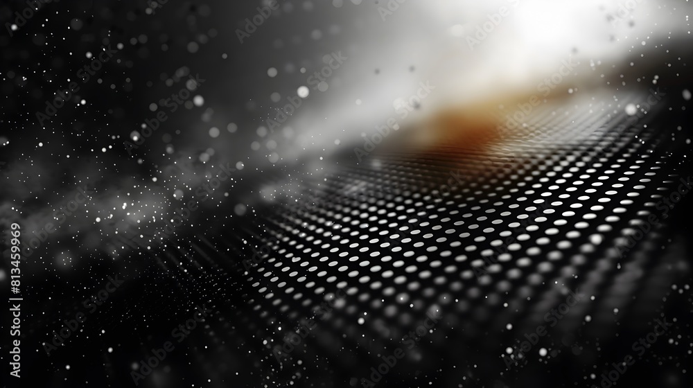 Poster Mesmerizing Halftone Dot Pattern in Grunge Monochrome Abstract Background