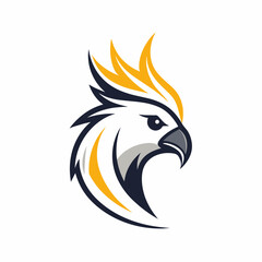 Logo icon of a cockatoo's head