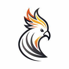 Logo icon of a cockatoo's head