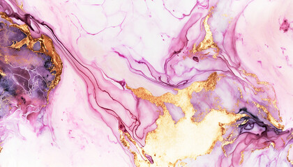 Golden pink marbled surface. Abstract colorful illustration. Texture of marble. 3d illustration.