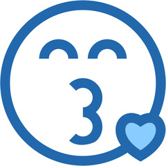 Vector Icon kiss, emoji, emotion, smiley, feelings