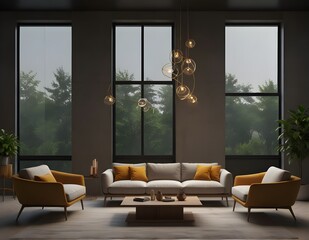 Fototapeta premium Interior design concept furniture for living.