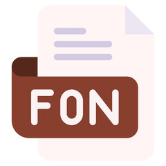 Vector Icon fon, file type, file format, file extension, document
