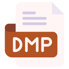 Vector Icon dmp, file type, file format, file extension, document