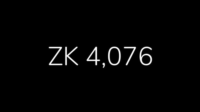 Zambian Kwacha Amount Counting from 0 to 1 Million in 60 Seconds Animation. HD Resolution Animation. Minimalist Style with Transparent Background. Alpha Channel Included.