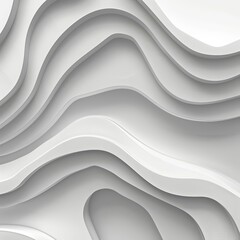 Obraz premium In the background, a modern elegant white gray theme underscores the subtlety of minimal white and wavy lines, Sharpen 3d rendering background