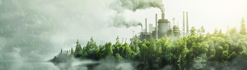 Obraz premium Trailblazing environmental technology captures carbon in bizarre, yet extraordinarily efficient new ways, redefining industry standards, isolated on white