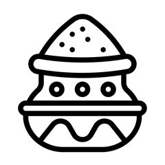 Holi Color Icon With Line Style