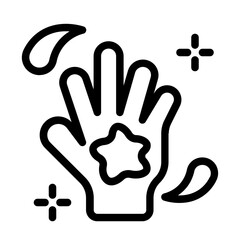 Hand Icon With Line Style