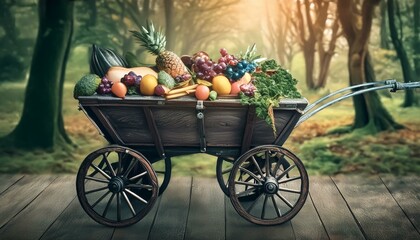 Fruits flower, cart, garden, bicycle, flowers, wheel, wagon, old, nature, wooden, bike, wood, vintage, plant, spring, gardening, grass, wheelbarrow, outdoor, carriage, decoration, bouquet, basket, col