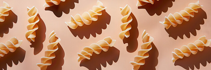 Artistic Arrangement of Pasta on Soft Beige Background