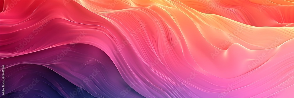 Poster Vibrant Gradient Waves and Noise Texture for Mesmerizing Digital Wallpaper or Poster Design