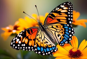 Fototapeta premium symmetry balance capturing harmonious patterns butterfly wings flower petals, nature, natural, beauty, design, elements, shapes, structures, forms, organic