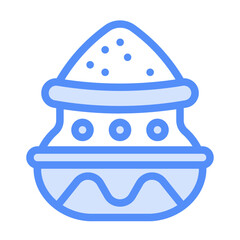 Holi Color Icon With Lineal Color Style 