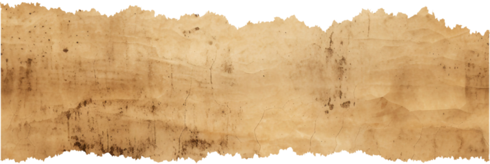 Vintage Torn Paper or Parchment Paper, Ripped Paper, Transparent Background, PNG, Old Texture, Distressed Texture