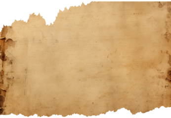Vintage Torn Paper or Parchment Paper, Ripped Paper, Transparent Background, PNG, Old Texture, Distressed Texture
