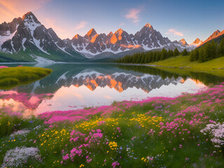 lake in the mountains