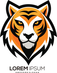 Tiger logo vector art illustration with a Tiger icon logo