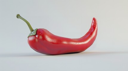 Red Chili Pepper Cut Out in 8K Resolution: Realistic Lighting

