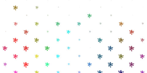 Light Multicolor vector template with flu signs.