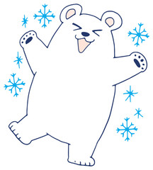 かわいいシロクマのキャラクター