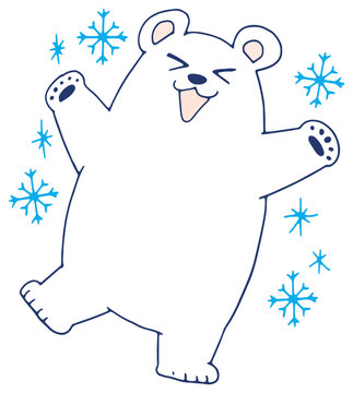 かわいいシロクマのキャラクター