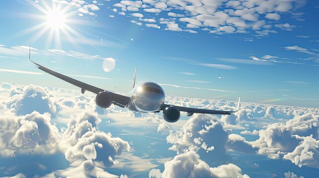 Boeing 737-800 Soars Through the Sky