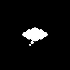 Comic speech bubble sign icon isolated on dark background