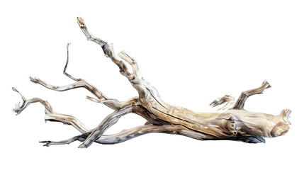 Fototapeta premium Driftwood on transparent background