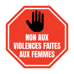 Obraz premium Symbole non aux violences faites aux femmes