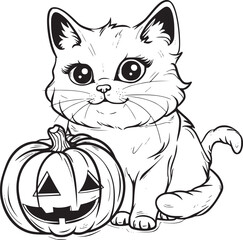 pumpkin cat. Collection kiiten with pumkin. Fuuny pets. Happy halloween