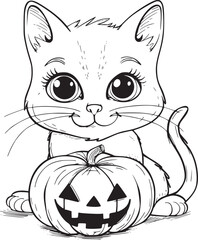 pumpkin cat. Collection kiiten with pumkin. Fuuny pets. Happy halloween