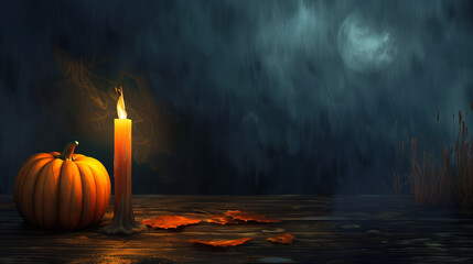 halloween pumpkin on a dark background